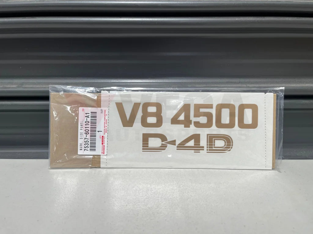 1/4 Panel Decal V8 4500 D4D Gold To Suit Toyota Land Cruiser Vdj79 07-09 75357-60110-A1 Emblems