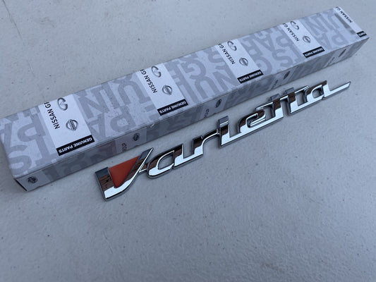 'Varietta' Emblem Badge Chrome to suit JDM Nissan Silvia S15 - Vega Autosports