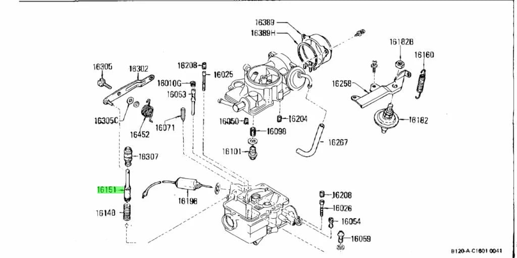 Accelerator Plunger / Piston to suit Datsun Sunny Truck B110 / B120 16151-H7200 Engine