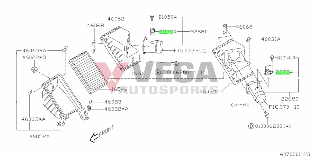 Air Flow Meter Maf Sensor To Suit Subaru Impreza 1997-2000 Gc8 Gf8 Gm8 22794Aa010 Electrical