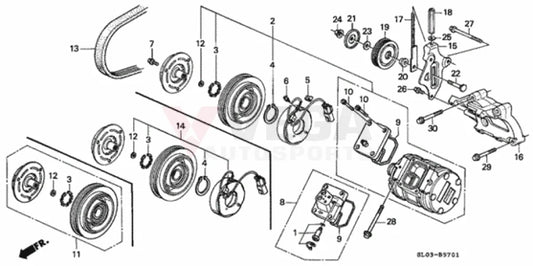 Alternator Belt (Oem) To Suit Honda Nsx Na1 Na2 1991-2005 38920-Pr7-A05 Engine