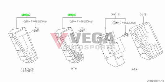 Aluminium Sports Foot Rest To Suit Subaru Impreza Gc8 Wrx Sti Legacy Levorg 38010Fa010 Exterior