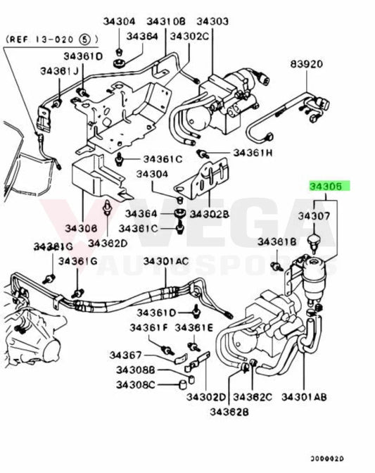 Ayc Pump Reservoir To Suit Mitsubishi Lancer Evolution 7 / 8 9 Mr580011 Ct9A Differential