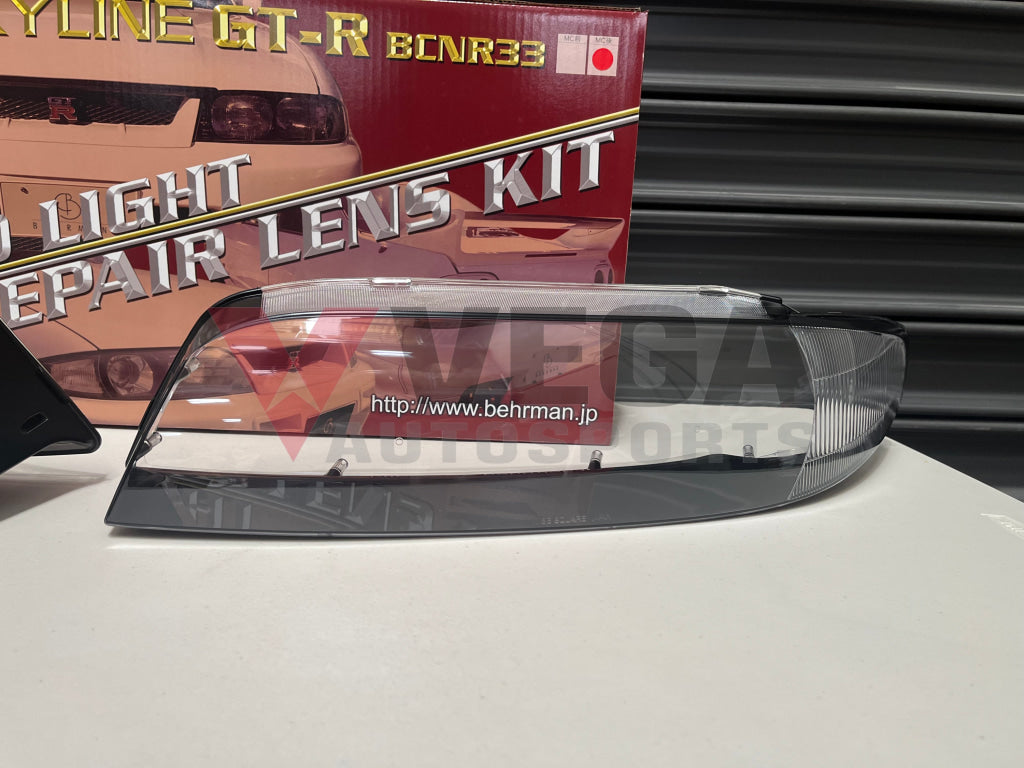 BEHRMAN WISE SQUARE Headlight Repair Lens Kit for SKYLINE R33 GTR BCNR33 Late Model - Vega Autosports