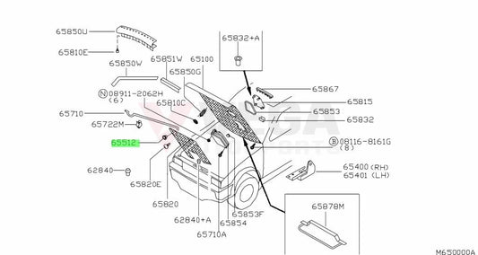 Bonnet Rod Grommet To Suit Nissan Skyline Dr30 R31 R32 65512-R3000 Exterior