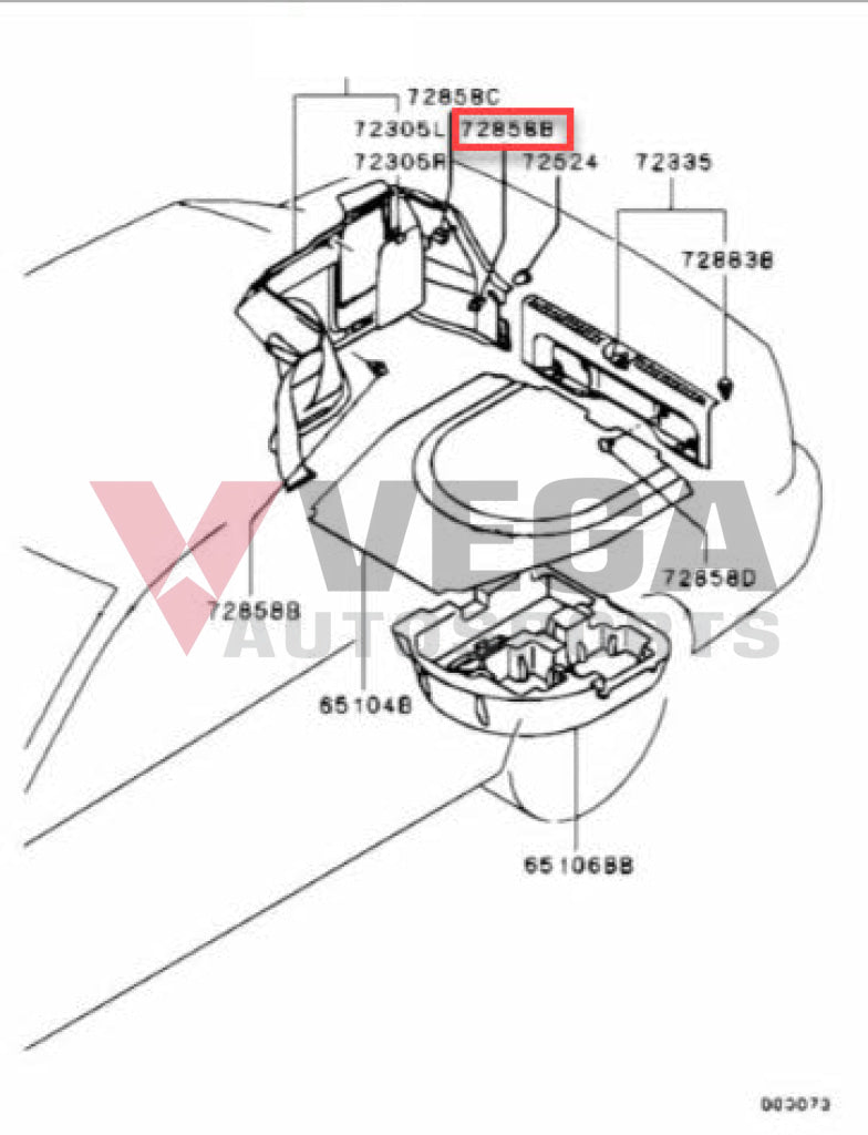 Boot Trim Push Clip To Suit Mitsubishi Lancer Evolution 7 / 8 9 Mr975477Hc Interior
