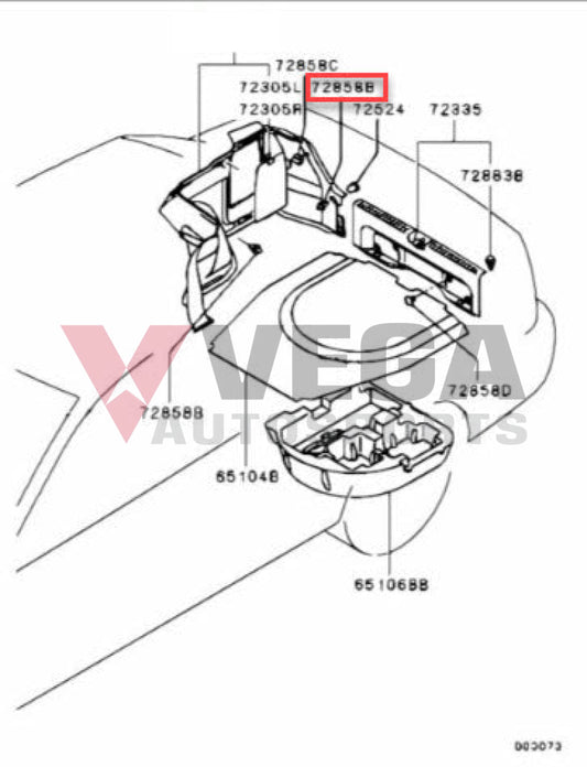 Boot Trim Push Clip To Suit Mitsubishi Lancer Evolution 7 / 8 9 Mr975477Hc Interior