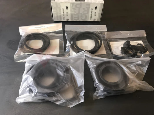 Brake Caliper Seal Kit, Front End to suit Nissan 350Z Z33 Track & R32 GTR / R33 GTR / R34 GTR - Brembo 4-Pot Calipers - Vega Autosports
