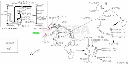 Brake Line Grommet To Suit Nissan Skyline R32 Models 46366-01U00 Brakes