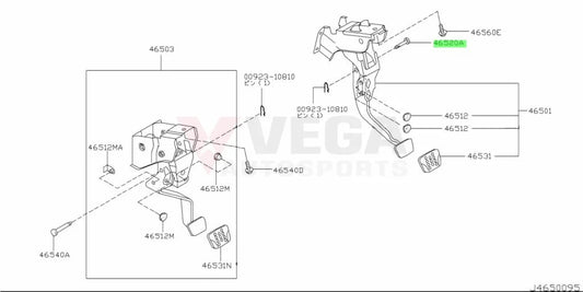 Brake Pedal Pin Clevis ’Most Nissans’ 46123-03W1A - Nuts / Bolts / Screws
