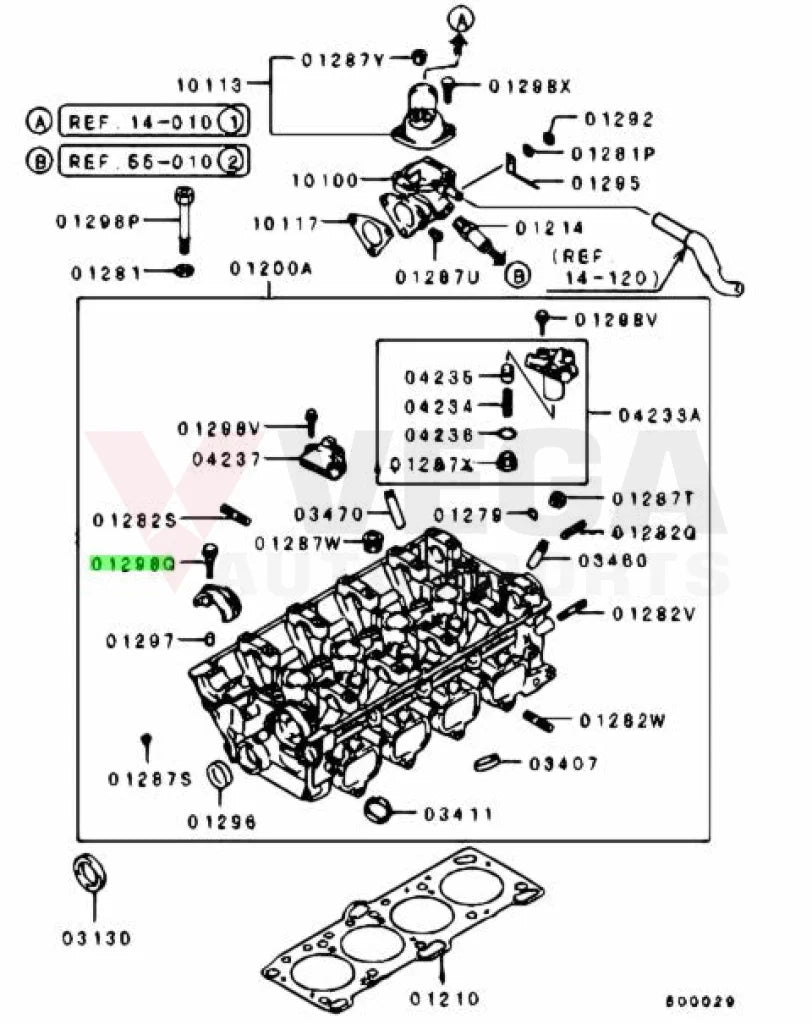 Cam Cap Bolt To Suit Mitsubishi Lancer Evolution 1 - 9 Mf140232 Engine