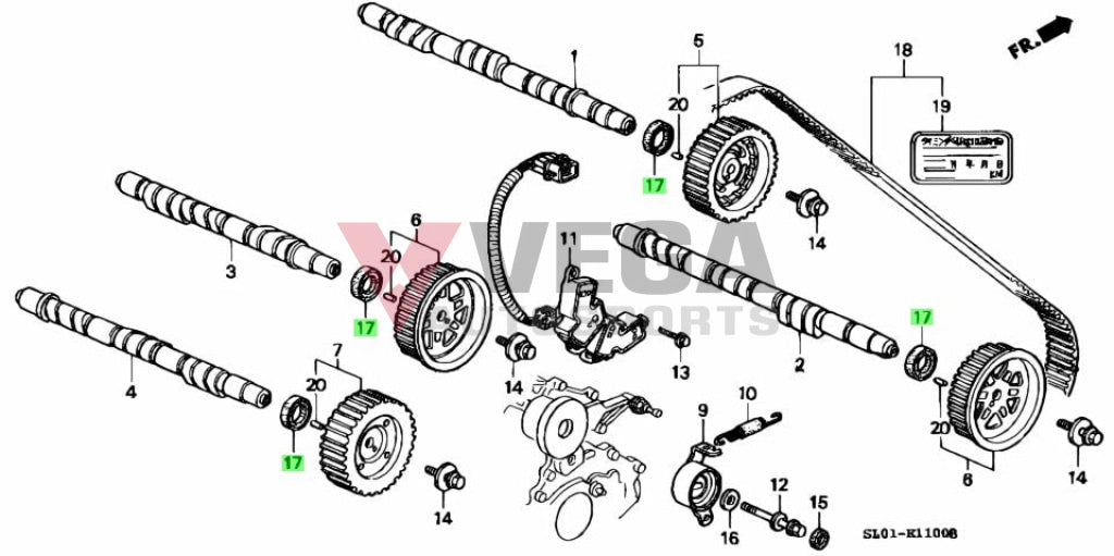 Camshaft Oil Seal to suit Honda NSX C30A 91213-PR7-A01 Engine