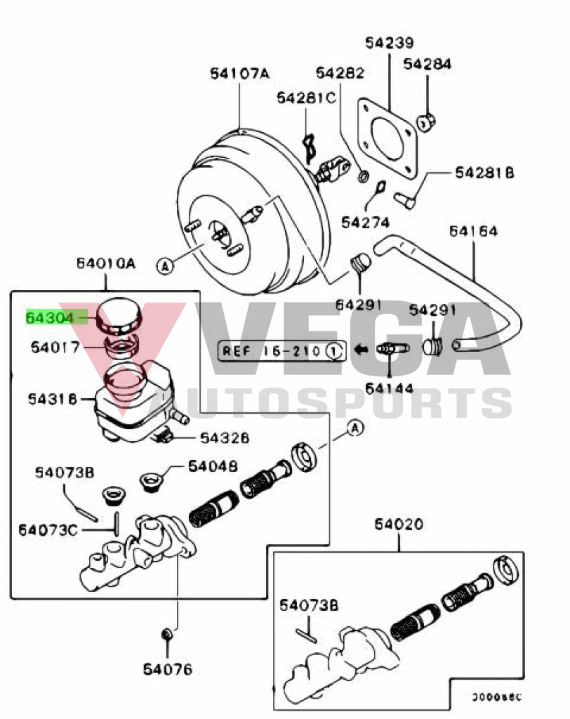 Cap Brake Fluid Reservoir To Suit Mitsubishi Lancer Evolution 7 / 8 9 10 4627A064 Brakes