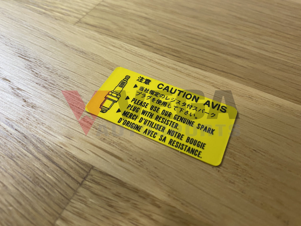 Caution Spark Plug Decal To Suit Mitsubishi Lancer Evolution 4 / 5 6 6.5 7 Cn9A Cp9A Ct9A Emblems
