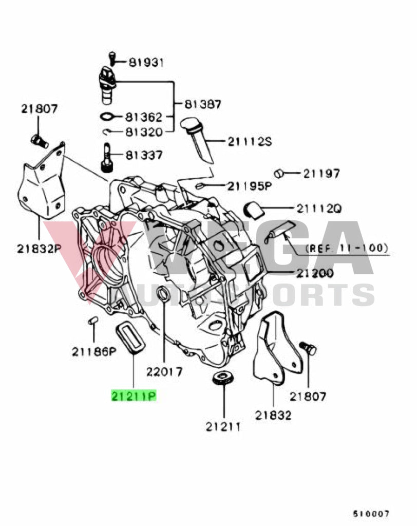 Clutch Housing Inspection Hole Cover To Suit Mitsubishi Lancer Evolution 4 - 9 Md746526 Gearbox And