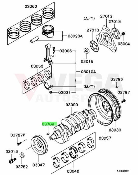 Crankshaft Key to suit Mitsubishi Lancer Evolution 1 - 9 MD008959 - Engine