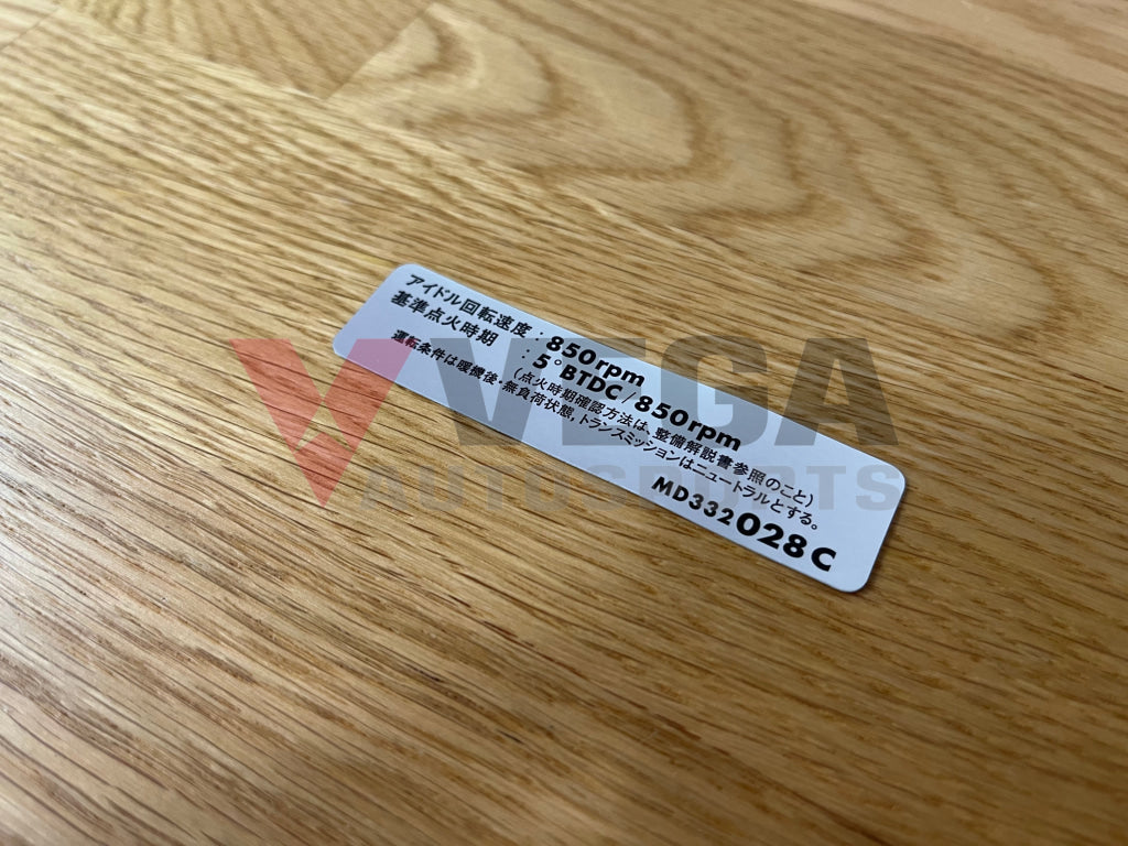 Decal Engine Idle Caution To Suit Mitsubishi Lancer Evolution 4 / 5 6 6.5 Cp9A Cn9A Emblems Badges