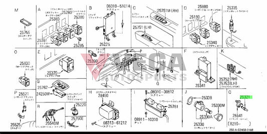 Door Switch Light Assembly To Suit Datsun Sunny Truck 1200 25360 - 89900 Electrical