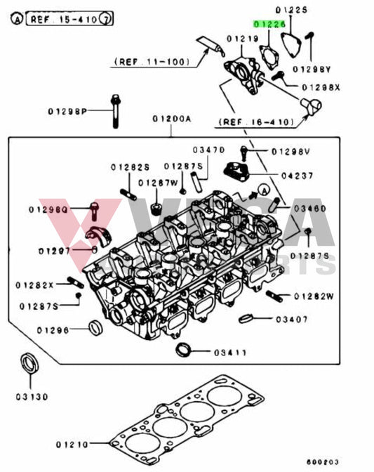 Exhaust Cam Position Sensor Housing Gasket to suit Mitsubishi Lancer Evolution 4 - 9 MD329503 Engine
