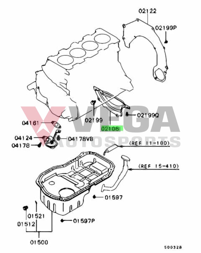 Flywheel Housing Cover To Suit Mitsubishi Lancer Evolution 4 - 9 Cn9A Cp9A Ct9A Md340017 Engine