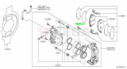 Front Brake Caliper Mounting Bolt To Suit Nissan Z 2024 + Nismo Rz34 41005-1Md0A Brakes