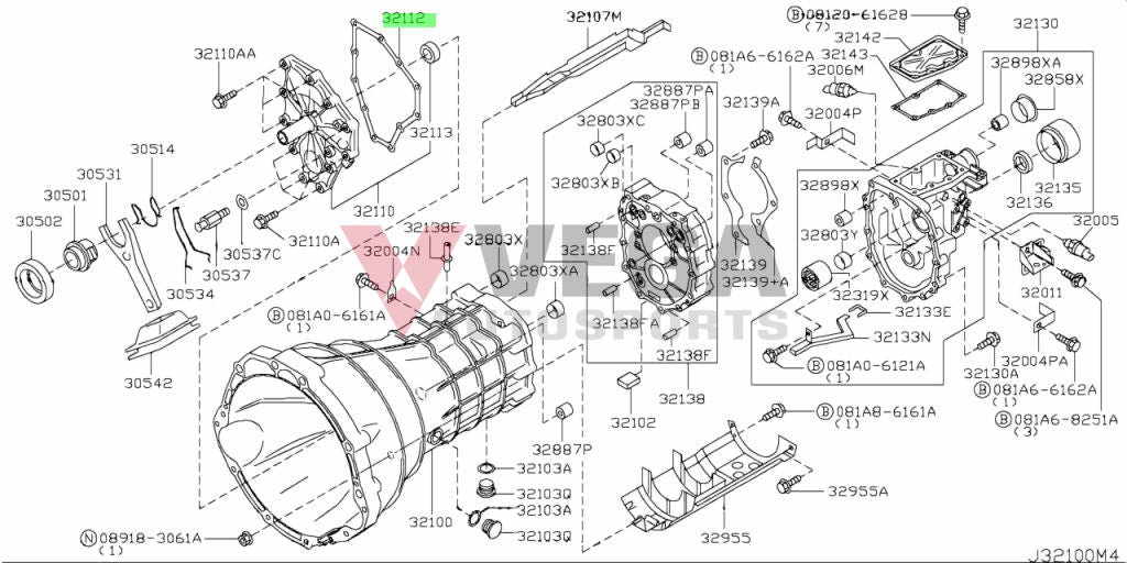 Front Transmission Cover Plate Gasket 6Mt To Suit Nissan Fairlady 350Z 370Z G35 G37 - 32112-Cd000