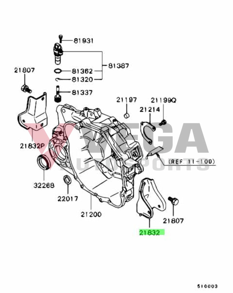 Front Transmission Engine Mount to suit Mitsubishi Lancer Evolution 4 - 9 MD759723 Gearbox and Transmission
