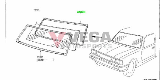 Front Windscreen Weatherstrip to suit Datsun 720 Pickup 72710-01W00 Body Mouldings / Seals