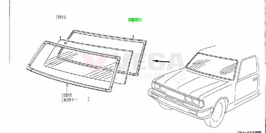 Front Windscreen Weatherstrip to suit Datsun 720 Pickup 72710-01W00 Body Mouldings / Seals