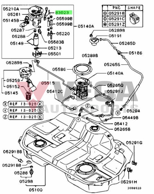 Fuel Pump Harness To Suit Mitsubishi Lancer Evolution 7 / 8 9 Ct9A Mr497597 Electrical