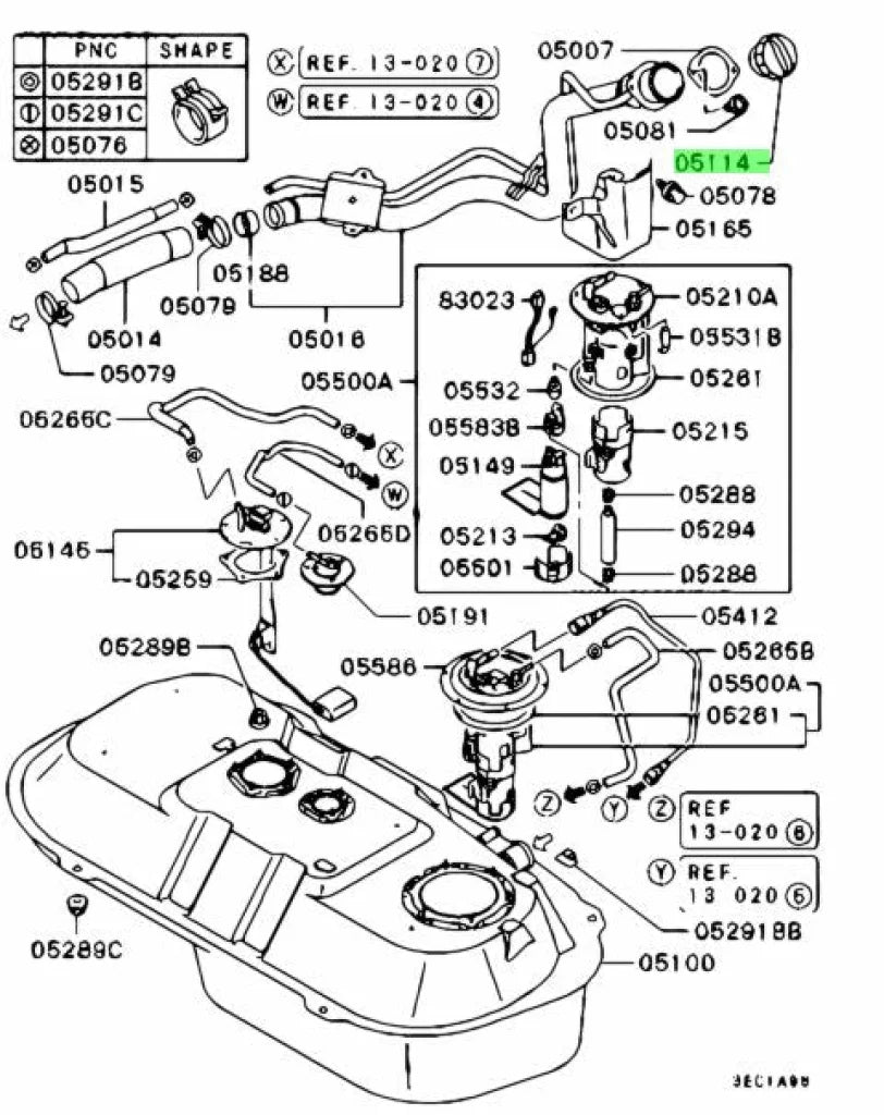 Fuel Tank Cap To Suit Mitsubishi Lancer Evolution 1 - 9 Mn120695