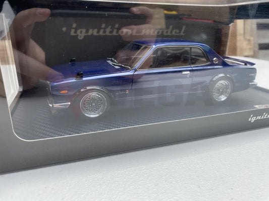 Genuine Ignition 1/18 Nissan Skyline 2000 GTR KPGC10 - Blue IG0773 - Vega Autosports