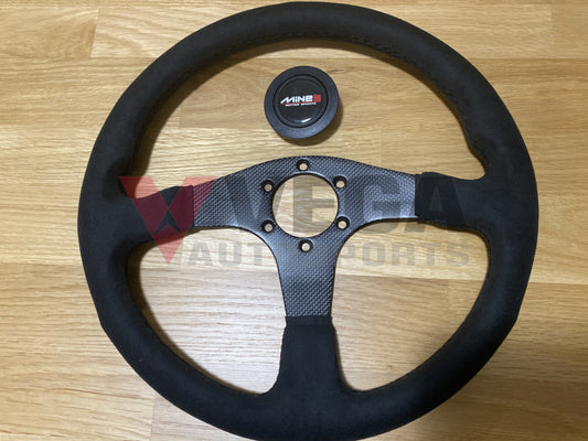 Genuine Mines Steering Wheel and Horn - Black Stitch - Vega Autosports