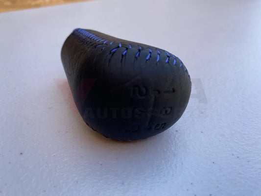 Genuine Mitsubishi Shift Knob (Blue Stitching) to suit Mitsubishi Lancer Evolution 5 / 6 GSR CP9A - Vega Autosports