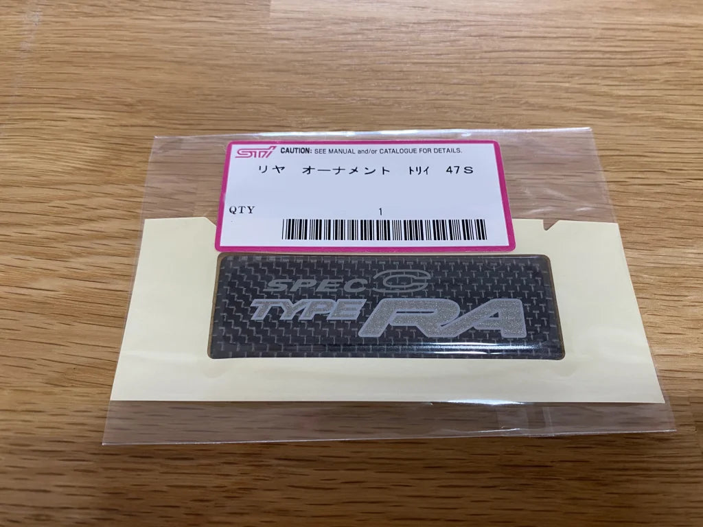 Genuine Subaru "Spec C Type RA" Rear Emblem to suit Subaru Impreza WRX STI GBD - Vega Autosports