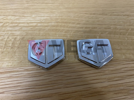 'GT' Chrome Fender Emblems to suit Nissan Skyline R32 GTS-t 63896-01U00 **Discontinued** - Vega Autosports