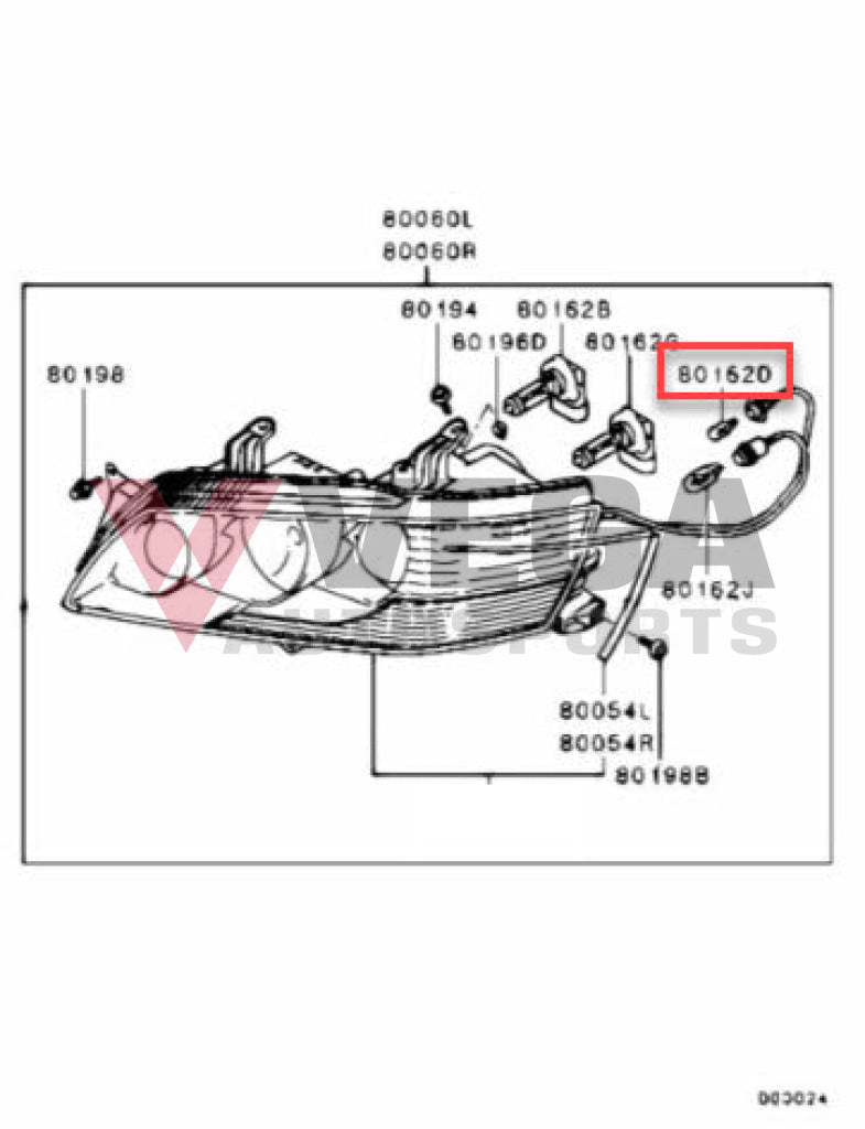Headlight Halogen Globe 12V-5W To Suit Mitsubishi Lancer Evolution 5 / 6 7 8 9 Ms820090 Electrical