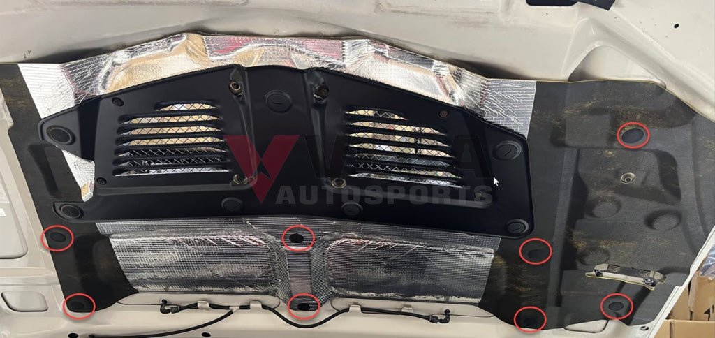 Hood Insulator Fitting Kit (8 Piece) To Suit Mitsubishi Lancer Evolution 5 / 6 6.5 Cp9A Mu481187