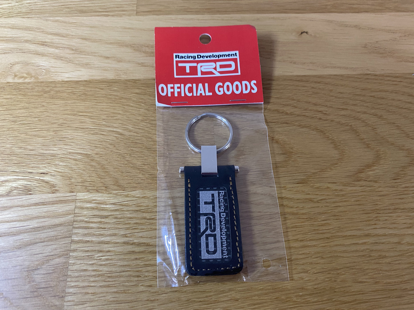 Genuine Trd Carbon & Leather Key Ring Toyota