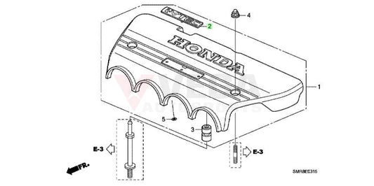 Intake Cover Emblem 'I-VTEC' to suit Honda Civic Type R FN2 K20Z4 17125-RSP-G00 - Vega Autosports