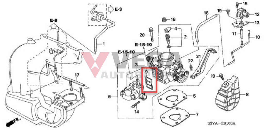 K20 Idle Air Control Valve Gasket to suit Honda Integra DC5, Civic EP3 16456-P8A-A01 - Vega Autosports