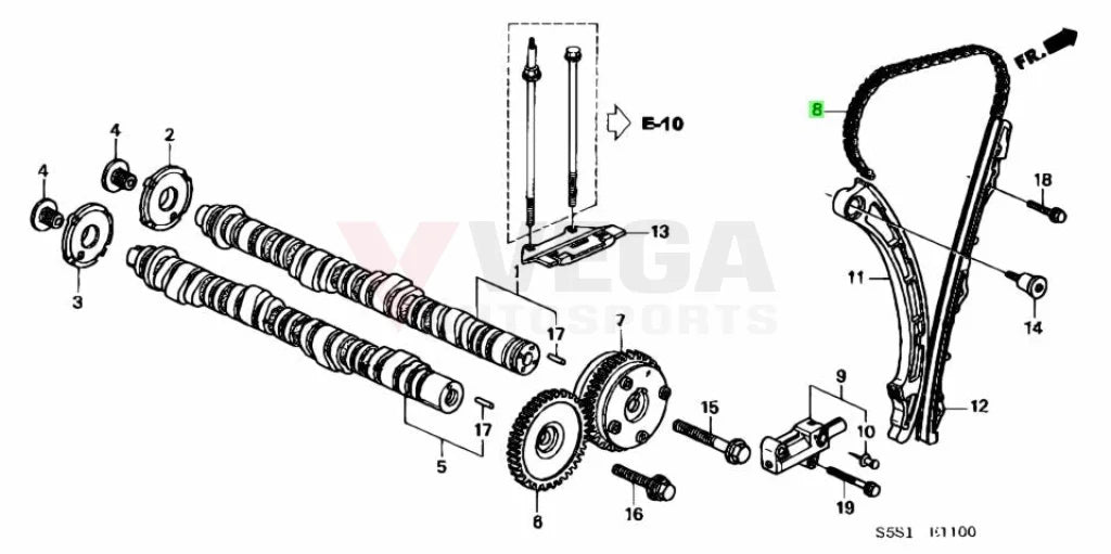 K20 Timing Chain To Suit Honda Integra Dc5 Civic Ep3 14401-Pna-004 Engine