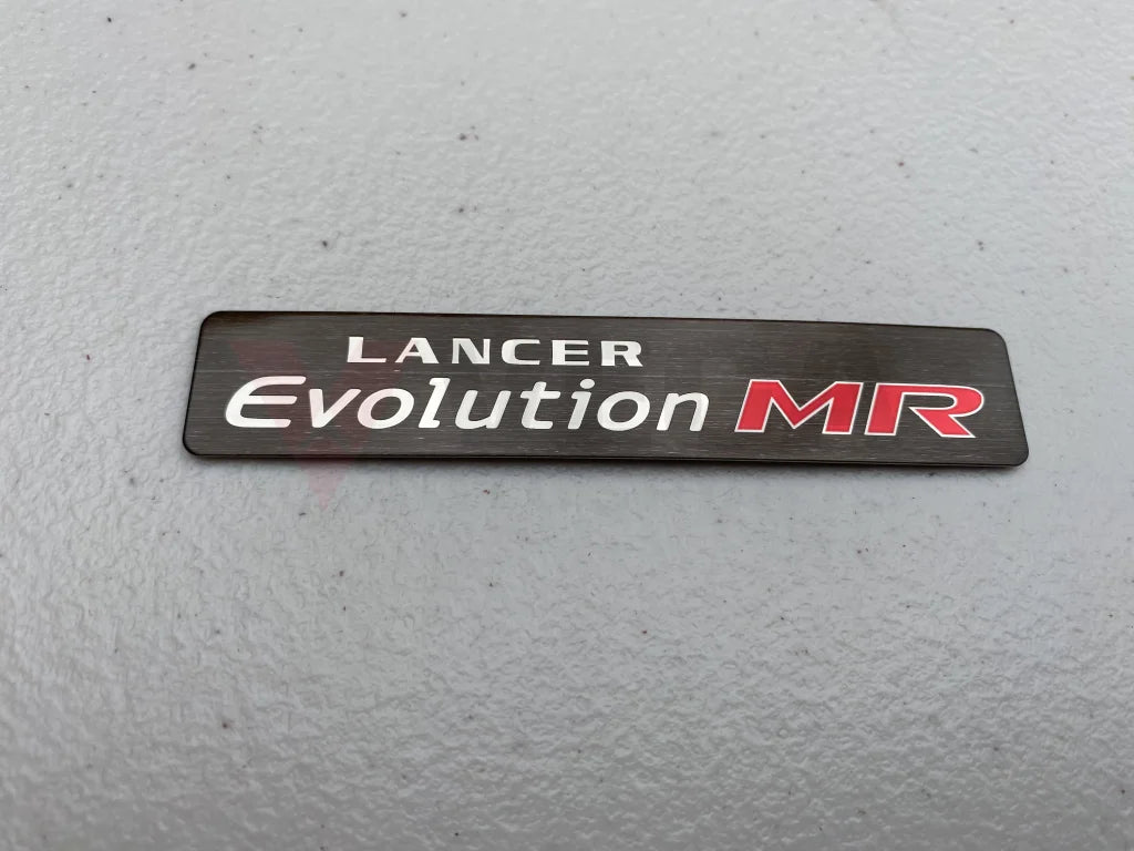 "Lancer Evolution MR" Center Console Emblem to Suit Mitsubishi Lancer Evolution 8 / 9 CT9A - Vega Autosports