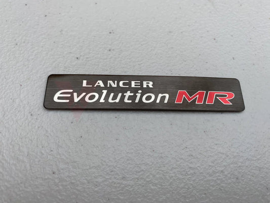 "Lancer Evolution MR" Center Console Emblem to Suit Mitsubishi Lancer Evolution 8 / 9 CT9A - Vega Autosports