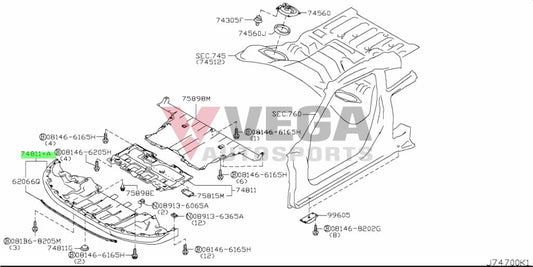 Lower Engine Cover To Suit Nissan R35 Gtr 2011-2016 75830-Kb51A Body Panels