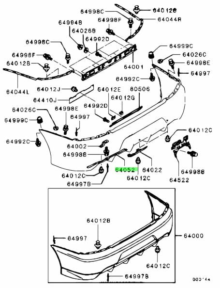 Rear Bumper Reinforcement Bracket (Side Support) To Suit Mitsubishi Lancer Evolution 9 Ct9A Exterior