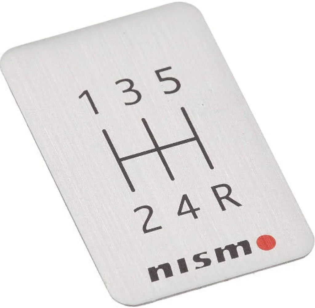 Nismo Aluminium Shift Decal - 5 Speed 96935-Rn000 Genuine Nissan Merchandise