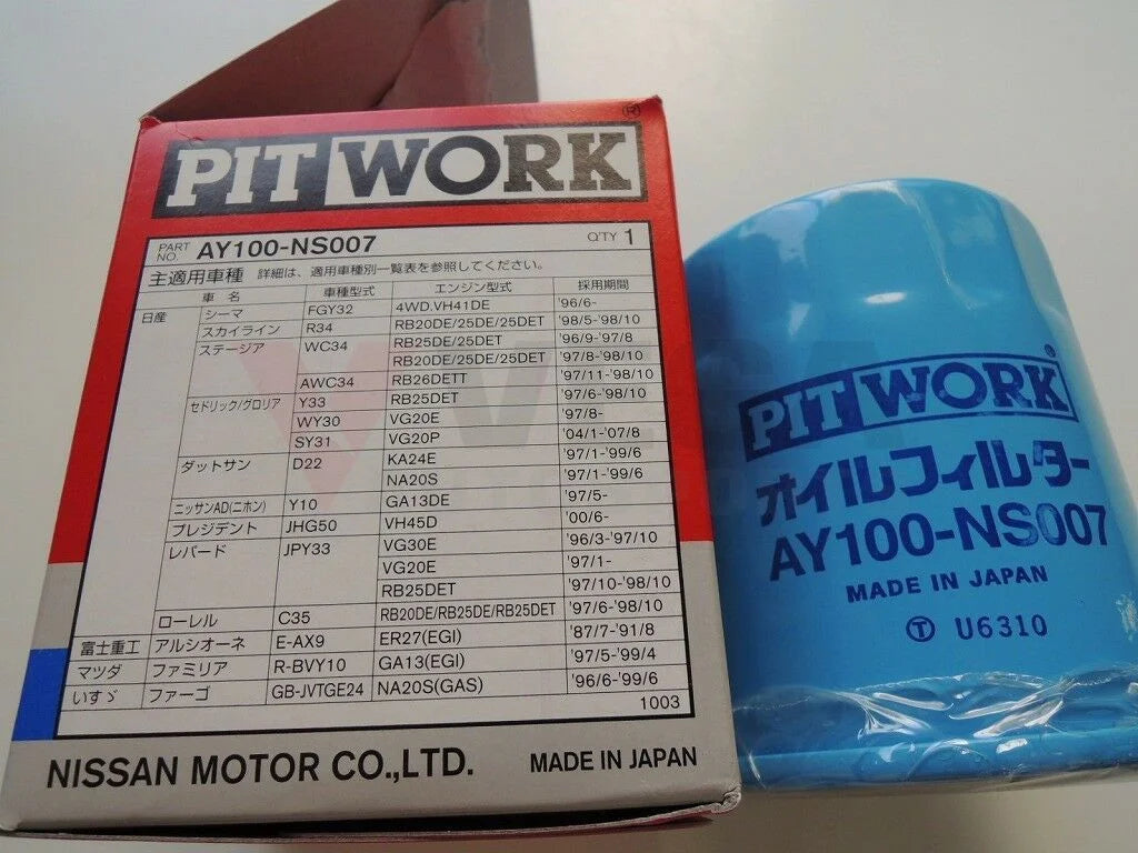 Nissan / Pitwork Oil Filter to suit R32 GTR, R33 GTR, R34 GTR - Vega Autosports