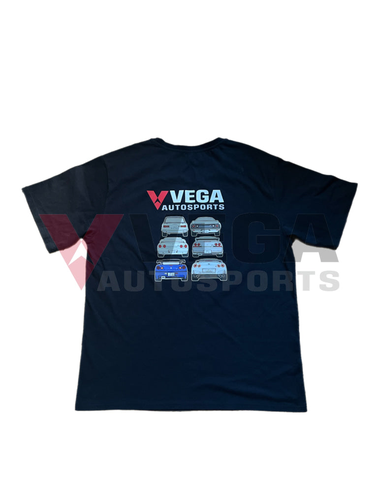 Nissan Skyline Generations - Vega Autosport T Shirt (Black) Merchanandise