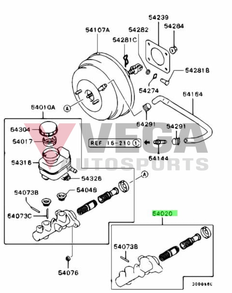 Oem Brake Master Cylinder Rebuild Kit To Suit Mitsubishi Lancer Evolut